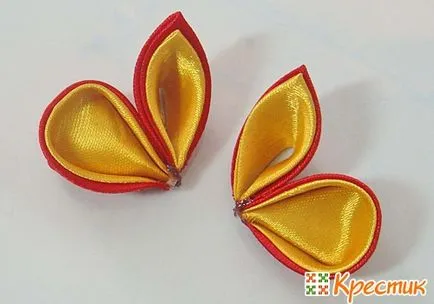 Butterfly в областта веднъж kanzashi майсторски клас 3