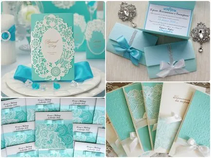 Turquoise сватбена украса и снимка