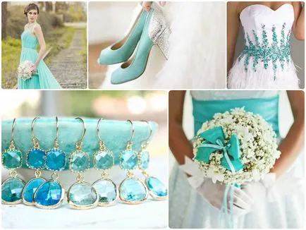 Turquoise сватбена украса и снимка