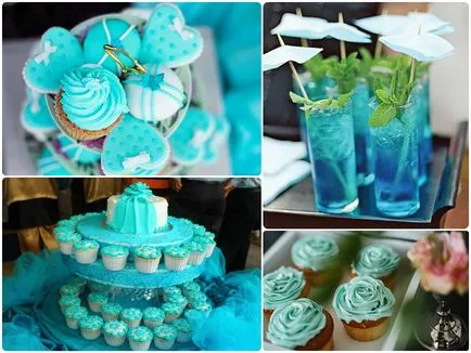 Turquoise сватбена украса и снимка