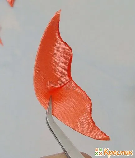 Butterfly в областта веднъж kanzashi майсторски клас 3