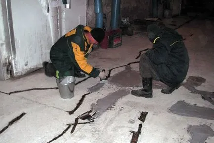 Пукнатините уплътнения в бетона