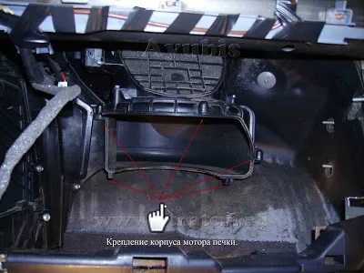 Cnimaem печка мотор Опел Астра ч