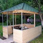 Дървена беседка за вили 35 снимки