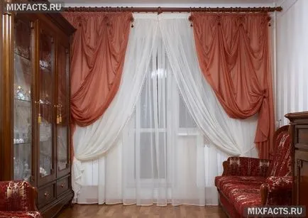 Дизайнът на прозорците в идеите хола и снимките