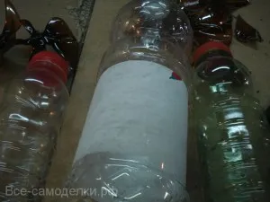 Ветропоказател на пластмасови бутилки (мелница), всички домашно