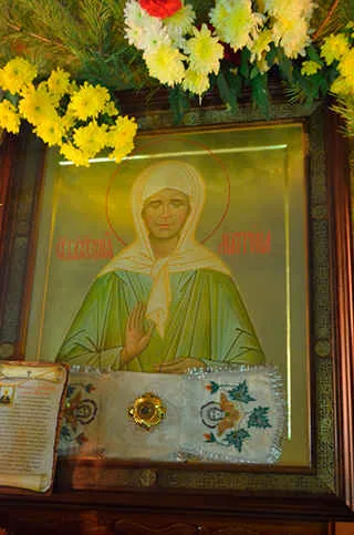 Икона на Св Матрона † чудотворна икона (манастир на св Матрона) Икона на Св Матрона † чудотворна икона