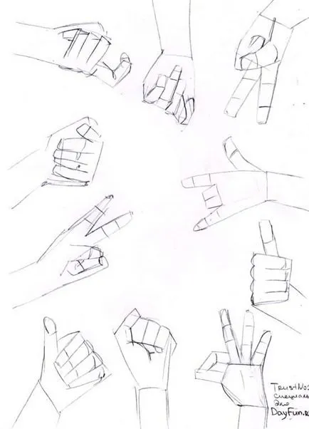 Как да се направи ръка с молив на етапи (стъпка по стъпка) Как да се направи ръка с молив на етапи
