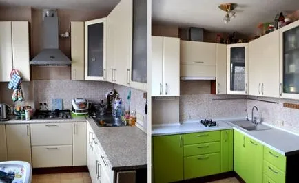 Как да се актуализира старите мебели в кухнята с ръцете си живопис, декорация, ратан, поставяне,