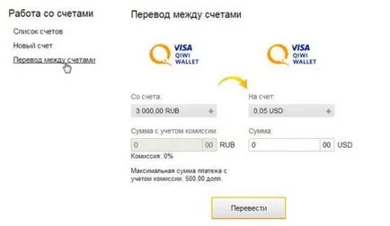 Как да прехвърля пари на Qiwi чантата парични преводи между сметки в портфейла