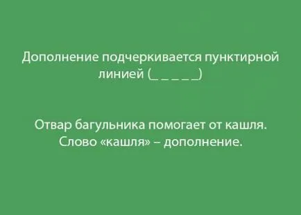 Както се подчертава допълнение