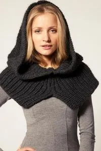 А шал на главата си