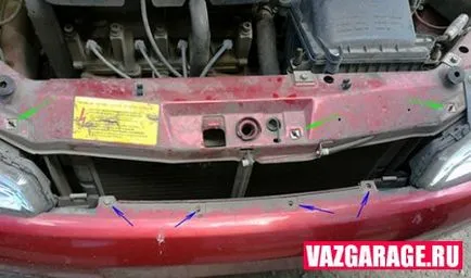 Как да премахнете предната броня Lada Kalina