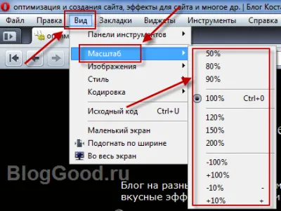 Как да се увеличи размера на страницата в интернет, блог kostanevicha Степан