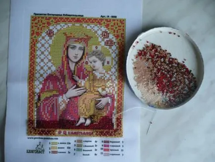 Как да шият икона мъниста