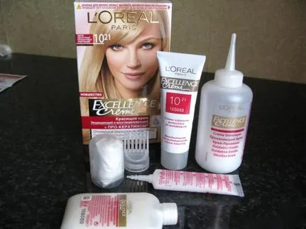 Боя за коса L'Oreal ekselans палитра от цветове (снимка)