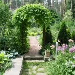 Ландшафтен дизайн крайградски район (чакъл пясък плочки) Ландшафтен дизайн крайградски район