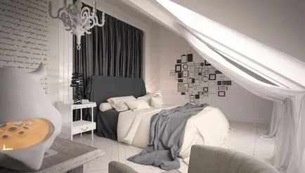 Loft спалня разполага препоръки за дизайн, фотография