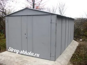 Метален гараж с ръцете си - техника гаража