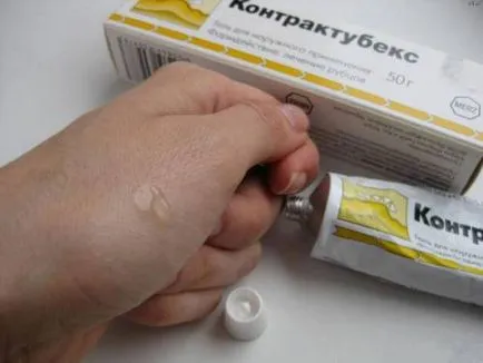 Мехлем Kontraktubeks белези като крем разтваря старите следи от акне и бръчки