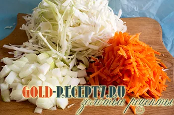 Запържете зеле с картофи рецепта със снимка