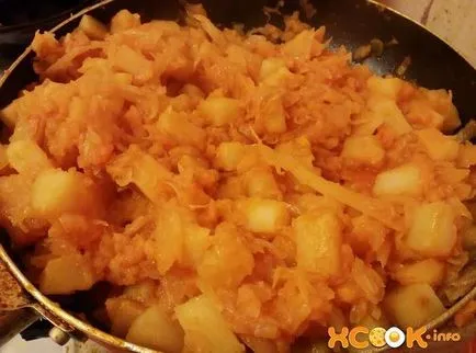 Запържете зеле с картофи - вкусна рецепта със снимка