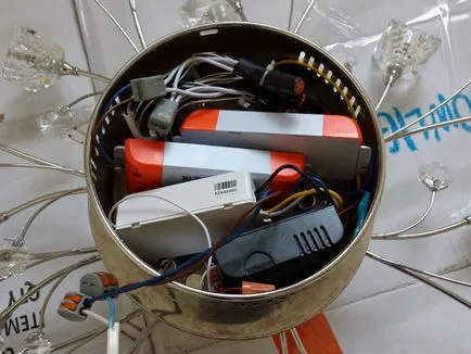 Монтаж 12v LED лампи в полилея вместо халоген (вместо) Монтаж 12v LED крушки в полилея вместо халоген