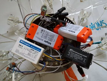 Монтаж 12v LED крушки в полилея вместо халоген (лампи) Монтаж 12v LED крушки в полилея вместо халоген