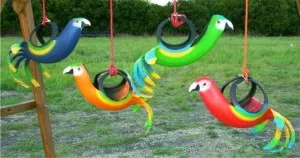 Parrot на гумата с ръцете си, как да се направи видео инструкции