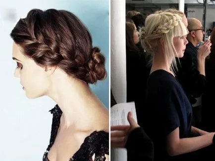 Прически за средна коса с плитки на коментари сватбена снимка (плитки) Прически за средна коса с плитки в прегледите на сватбени снимки