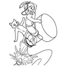 Оцветяване Котаракът в чизми
