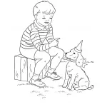 Оцветяване кучета и кученца за деца