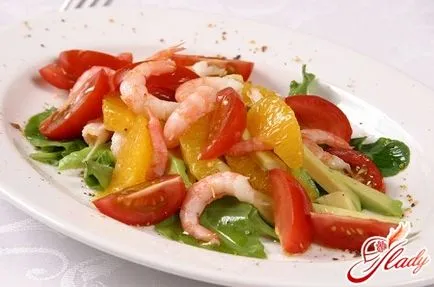 Салата с скариди и домати рецепта