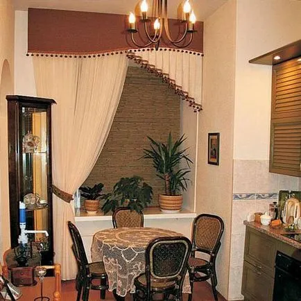 Пердета за кухнята с ръцете си със снимката модел, как да шият пердета, новост, шевни завеси арка (завеси) Пердета за кухнята с ръцете си със снимката модел, как да шият пердета, завеси новост, шевни арки,