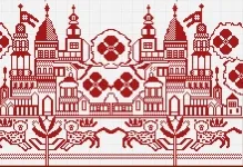 Схема на кръстат бод кърпа безплатно сватба, изтегляне модели крака, определени bozhnik без