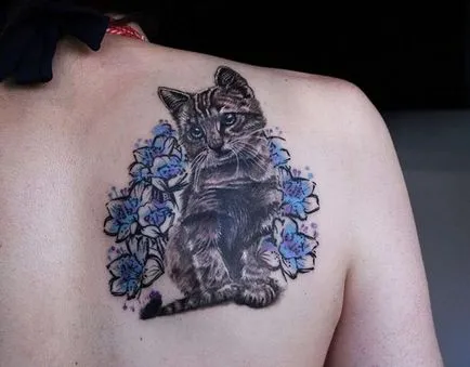 Cat татуировка за жени 100-те най-красивите опции в снимката (татуировка) Cat татуировка за жени 100-те най-красивите възможности за снимка