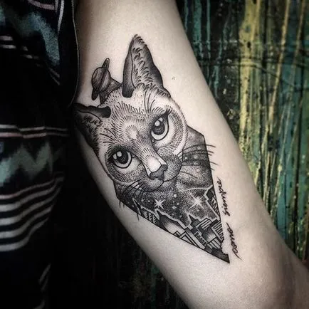 Cat татуировка за жени 100-те най-красивите опции за снимка (снимки) Cat татуировка за жени 100-те най-красивите възможности за снимка