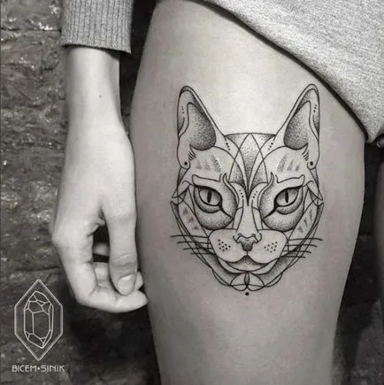 Cat татуировка за жени 100-те най-красивите опции в снимката (татуировка) Cat татуировка за жени 100-те най-красивите възможности за снимка
