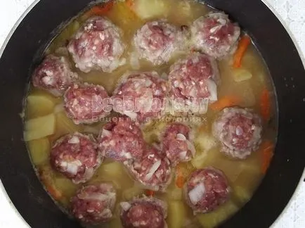 Печени картофи с кюфтета - рецептата със стъпка по стъпка снимки, всички ястия