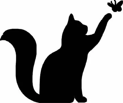 Шаблон котка на стената