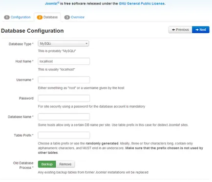 Инсталиране на Joomla