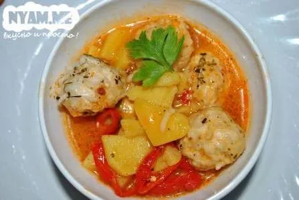 Вкусни задушени картофи с кюфтета (рецепти със снимка) на