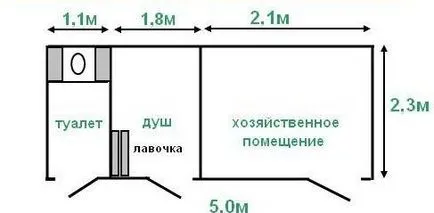 Hozblok с тоалетна и душ, за да даде свои ръце, проекти (ръце) Hozblok с тоалетна и душ, за да даде свои ръце, проекти