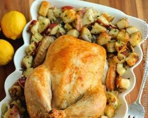 Печена пиле с картофи