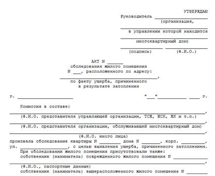 Наводнени съседи горе - какво да правя, как да се напише документ къде да отида