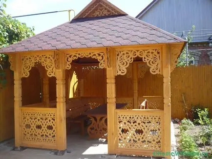 Дървени беседки с ръцете си