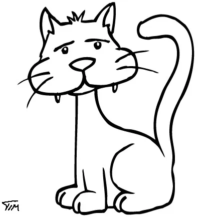 скици на котки