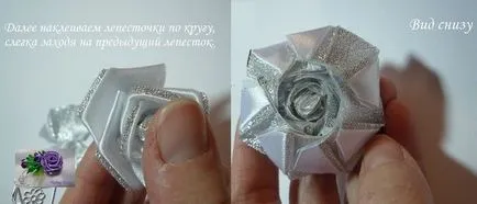 Розета от сатенени панделки с ръцете си