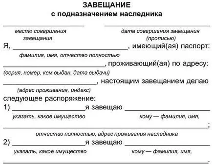 Как да напишем воля