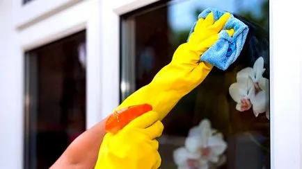 прозорци измиване пластмасови от прах, петна и други упорити петна